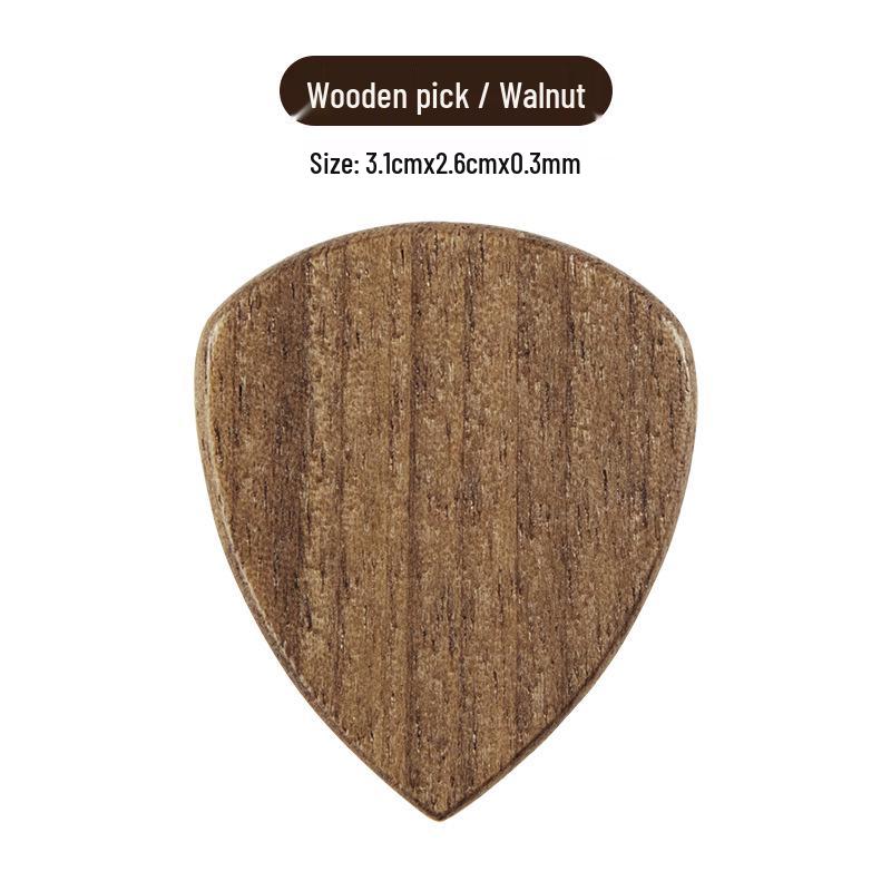 Solid Wood Bakelite Guitar Pick Storage Box with Genuine Accessories