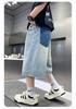 American Style Trendy Denim Shorts for Boys In Summer, Lightweight Five Quarter Pants, 2026 New Mid To Large Size Children's Handsome Pants