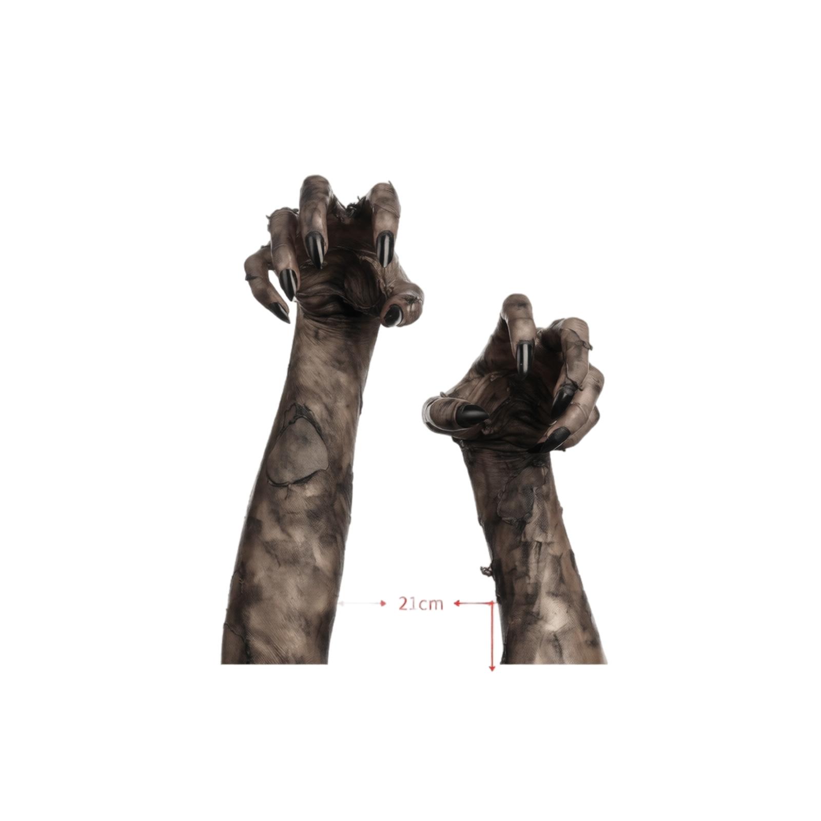 

Removable Self Adhesive Zombie Hand Wall Stickers Halloween Horror Decoration for Windows Doors and Walls Indoor Use One Size