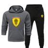 Men's Autumn and Winter New Style Casual Solid Hoodie Set Men's Long Sleeve Stand Collar Sweater Pullover Set