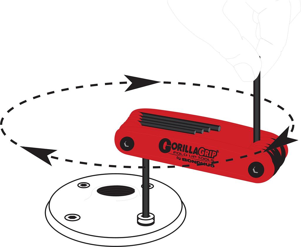 Made In USA BONDHUS Hex Wrench Knife Tool with Gorilla Black Oxide Set and HF9 12589 Grip® Finish, 9-Piece (5/64", 3/32", 7/64", 1/8", 9/64", 5/32",