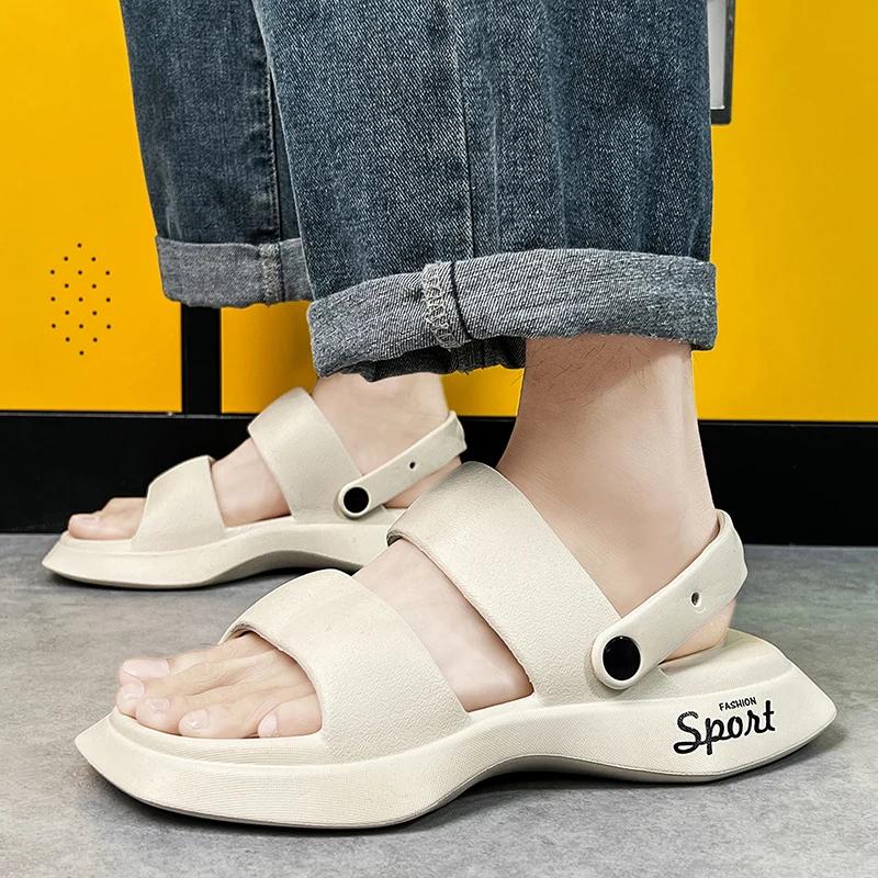 Design Outdoor Sandals Beach Casual Shoes Soft Slides Women Flip-flops Indoor Slippers High Quality 2025 Summer Men Slippers