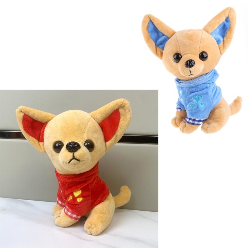 Soft Plush Chihuahua for Doll Stuffed Animal Toys Cute Cartoon Dog Toy for Girls Kids Lovely Birthday Christmas Present