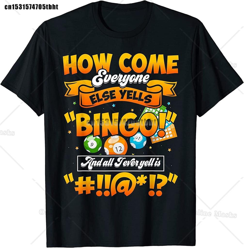 Crazy Bingo Lady Shirt Funny Lucky Bingo Shirt Player Hobby Gambling Bingo Queen TShirt Fashion Street Cotton Tops Tees