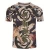 Summer Men's Casual Loose Size Graphic Jujutsu Kaisen Print Round Neck Short Sleeve T-shirt Top