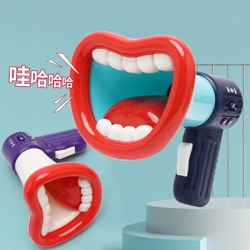 Kids Party Game Big Mouth Funny Megaphone Recording Toy Voice Changer Horn Children Speaker Handheld Mic Vocal Toys Jokes Gifts
