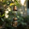 Cat Wind Chime Unique Cat Garden Decor Outdoor Cat Statue Themed Gifts Wind Chimes For Cat Lovers Hanging Memorial Ornaments