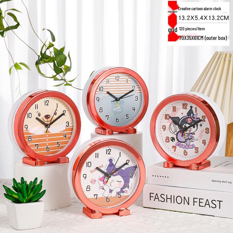 Retro-Wecker mit lauter Glocke und Nachtlicht – geräuschloser Nachttischwecker, kreatives Geschenk für Studenten und als Schlafzimmerdekor