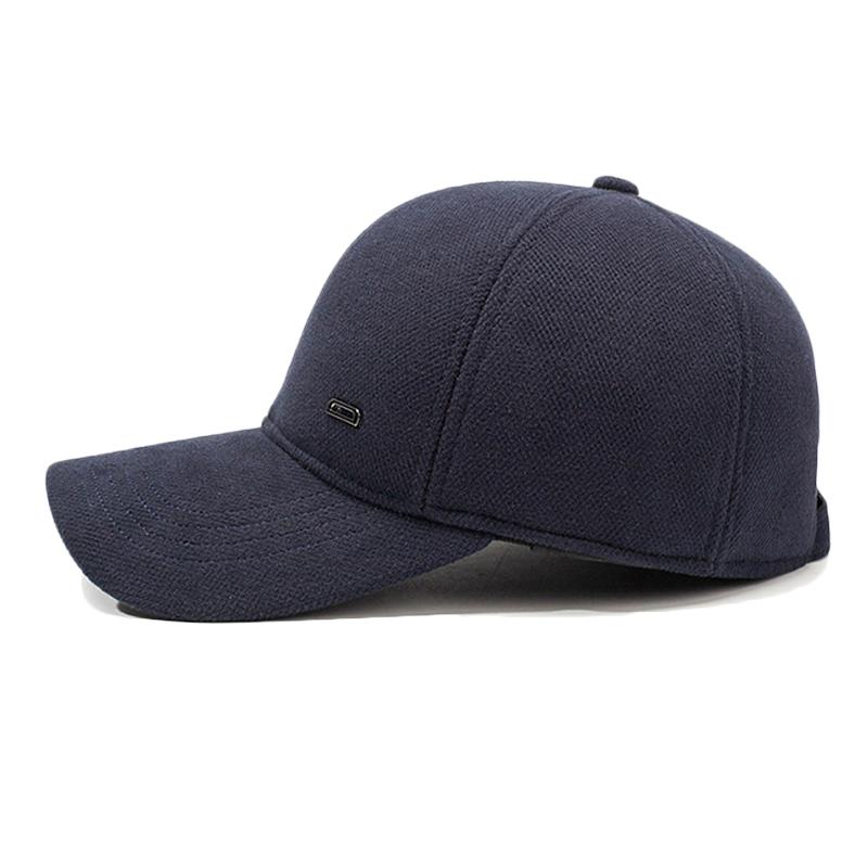 Mittelalterliche und ältere Kappe Herren Winter Ohrenschutz Baumwolle Warme Mütze Dicke Baseballkappe