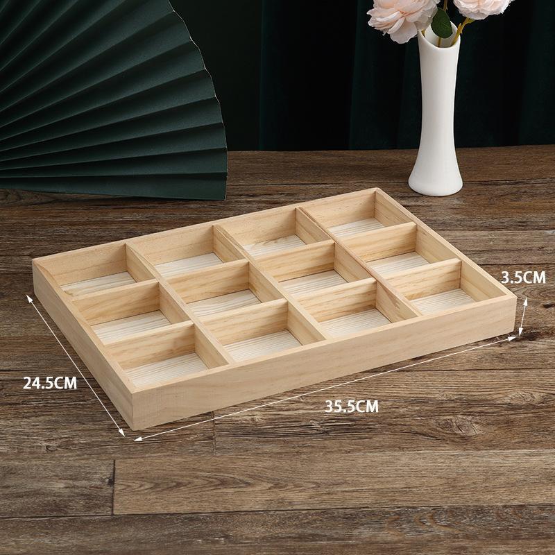 1Pcs Wooden Stackable Exquisite Jewelry Display Holder Portable Ring Earrings Necklace Organizer