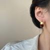 Classic retro geometric enamel glazed earrings simple low-key earrings high-end exquisite earrings