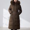 Fashion Woman Parkas Winter Long Coats Hooded Faux Fur Collar Thick Warm Overcoat Women's Jackets