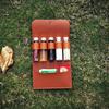 Outdoor Spices Bottle Set Portable Folding Leather Waterproof Large Capacity Camping Hiking Bushcraft Picnic BBQ Seasoning Bag