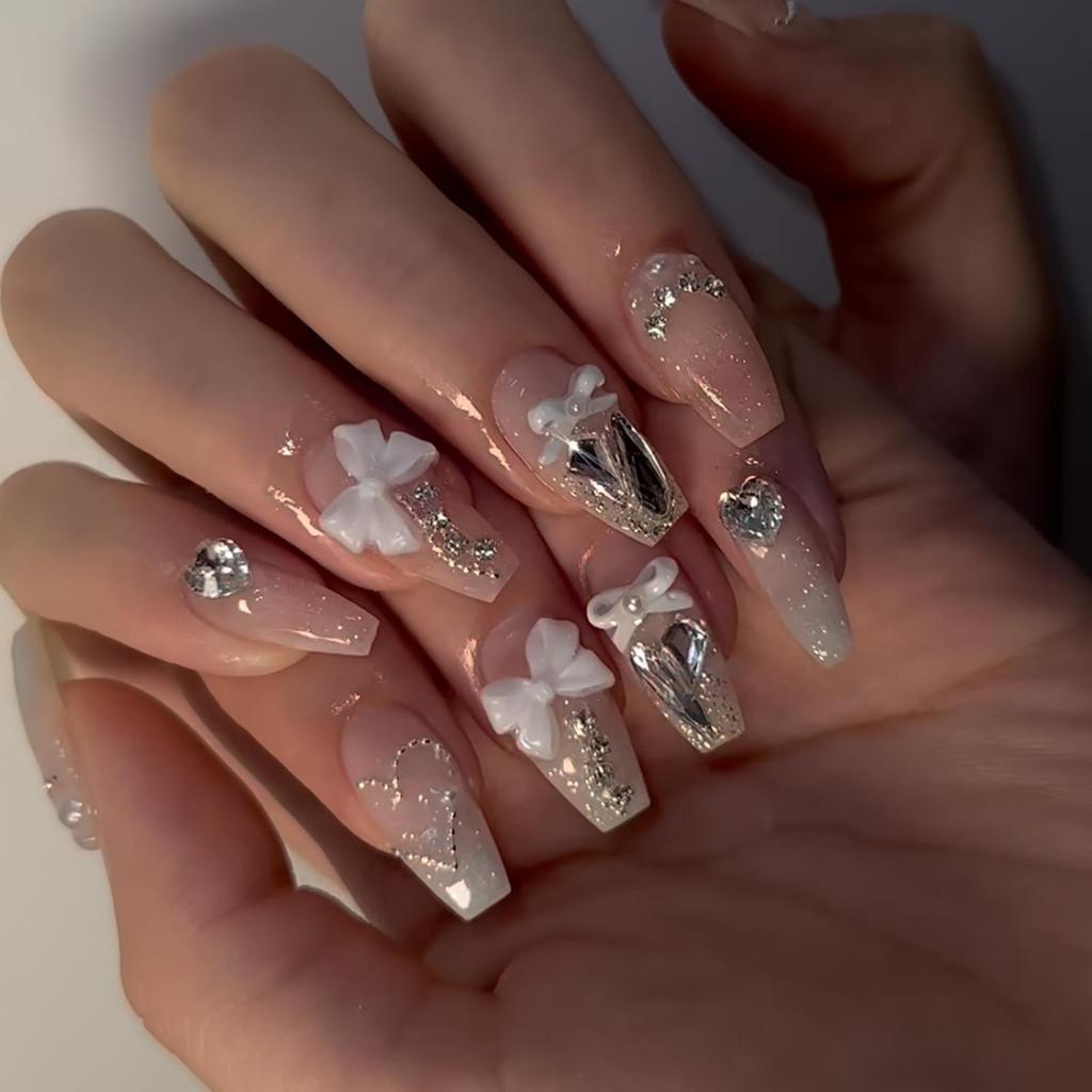 Verlaufende Bernstein-Goldfolie Abnehmbare Nagelsticker - Herbst/Winter-Kollektion