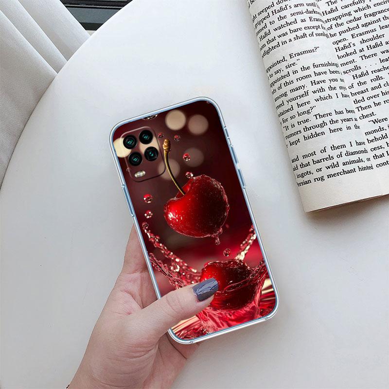 Kirsch-Sommerfrucht Transparente Handyhülle für Motorola Moto Edge Plus G200 G23 E13 E15 E20 E30 G62 G71 G72 G75 G24 G15 Power
