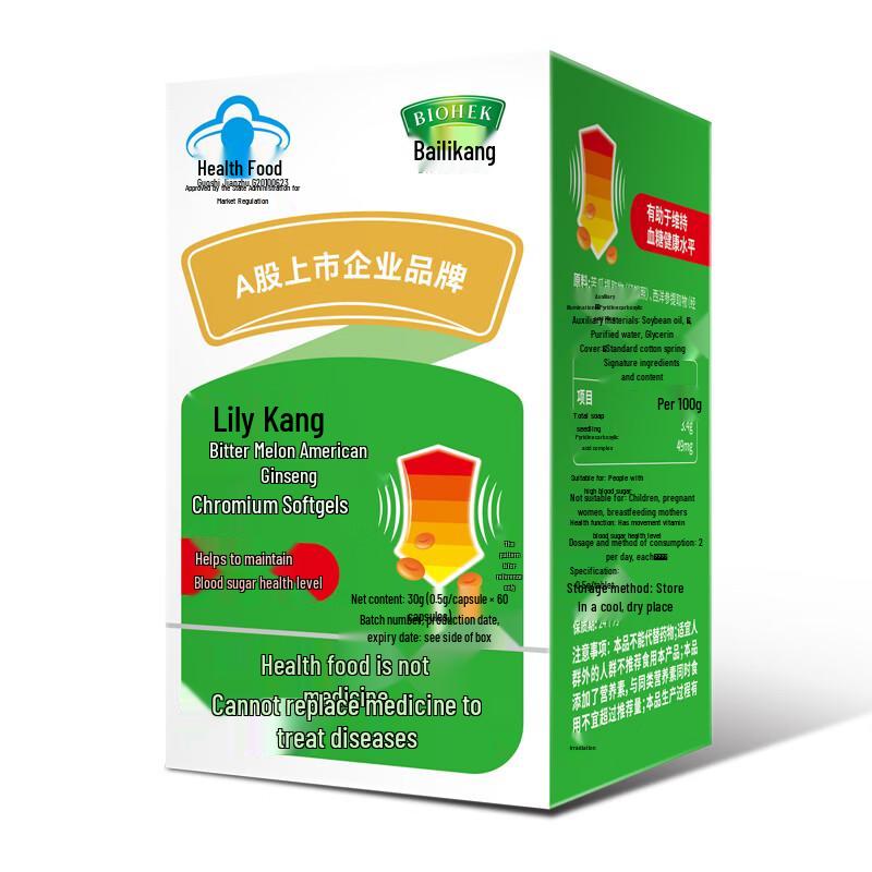 Baihekang Bitter Melon and American Ginseng Chromium Softgels