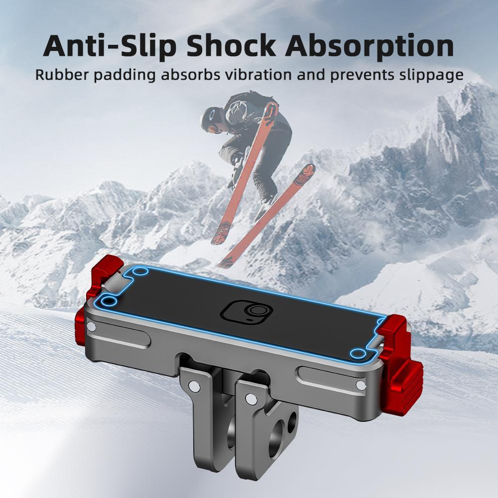 Magnetic Quick Release Base + Aluminum Alloy Extension Mount for Insta360 Go Ultra - Solve Camera Shaking & Hard Installation