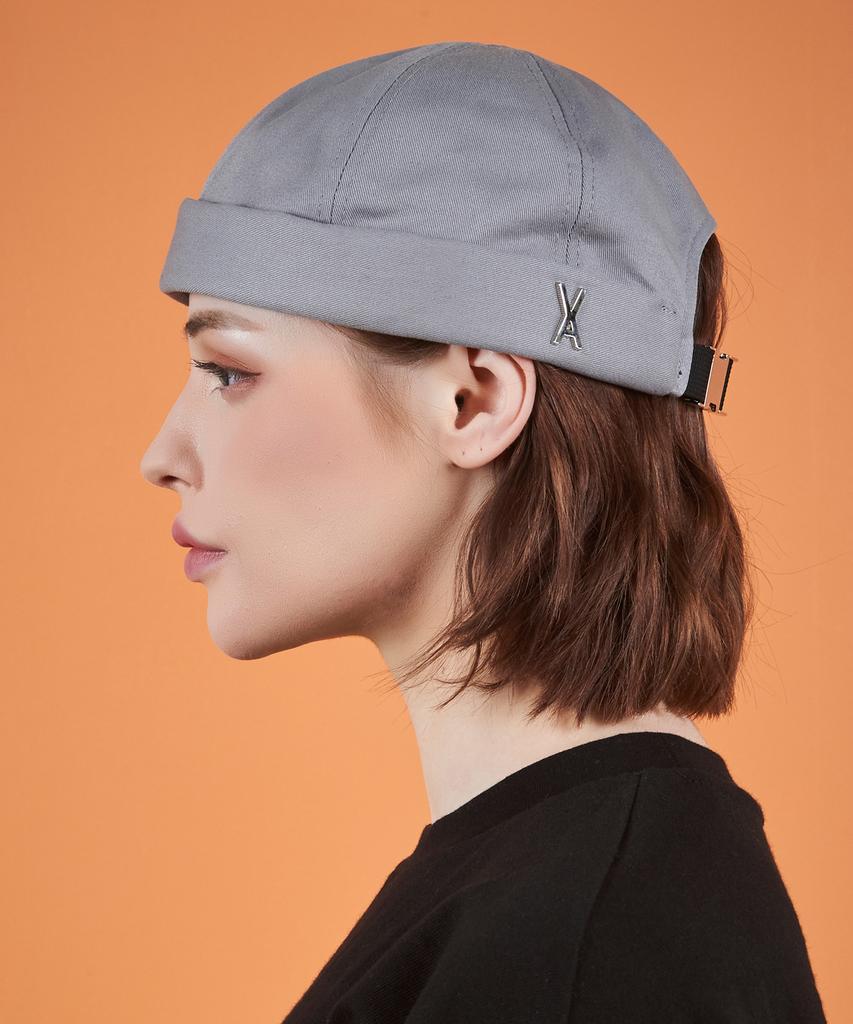 Bajal Twill Metal Buckle Watch Cap Grey