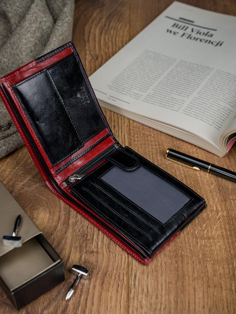 Horizontal, Two-tone Genuine Leather Wallet - Rovicky