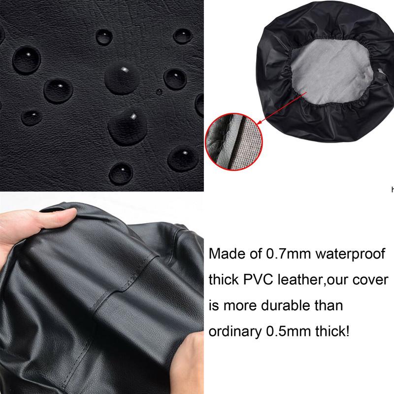 15 Inch 70-75cm Spare Tire Tyre Cover Black Wheel Protector For SUV RV Trailer Camper Van Off-Road Vehicle Outdoor Use