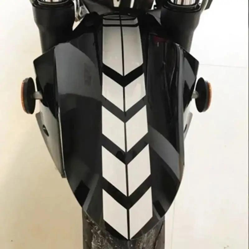 1pc Motorcycle Arrow Stripe Stickers Fender Paste Universal Waterproof Oilproof Reflective Motorbike Tape Decal Moto Accessories
