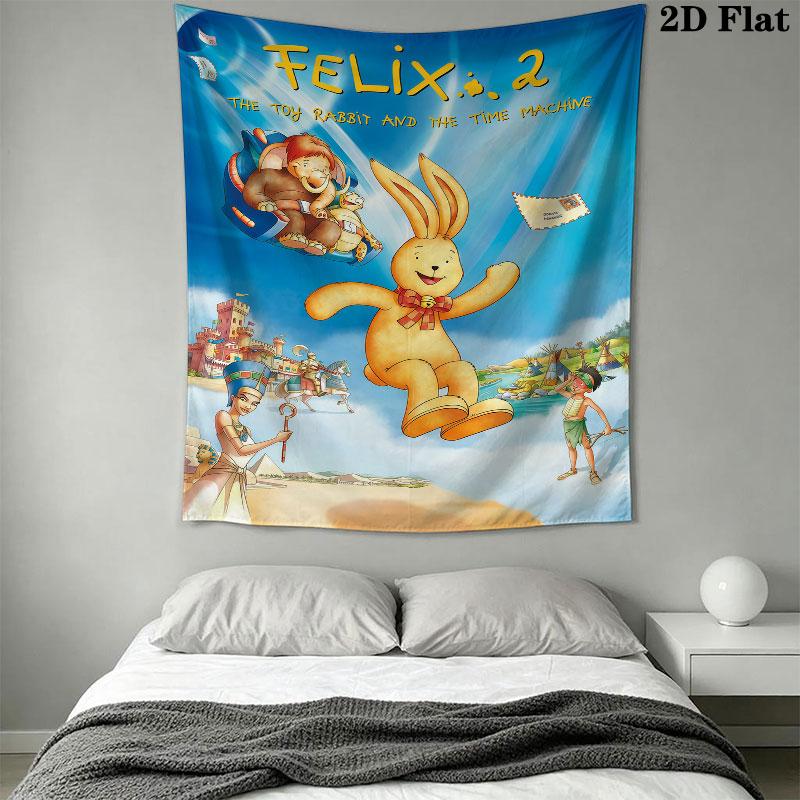 Felix Zirkus (2) Wandteppich Ästhetisches Wandbehang Gedruckter Stoffdecke Dekorative Wandteppiche für Schlafzimmer Wohnzimmer Heimdekoration