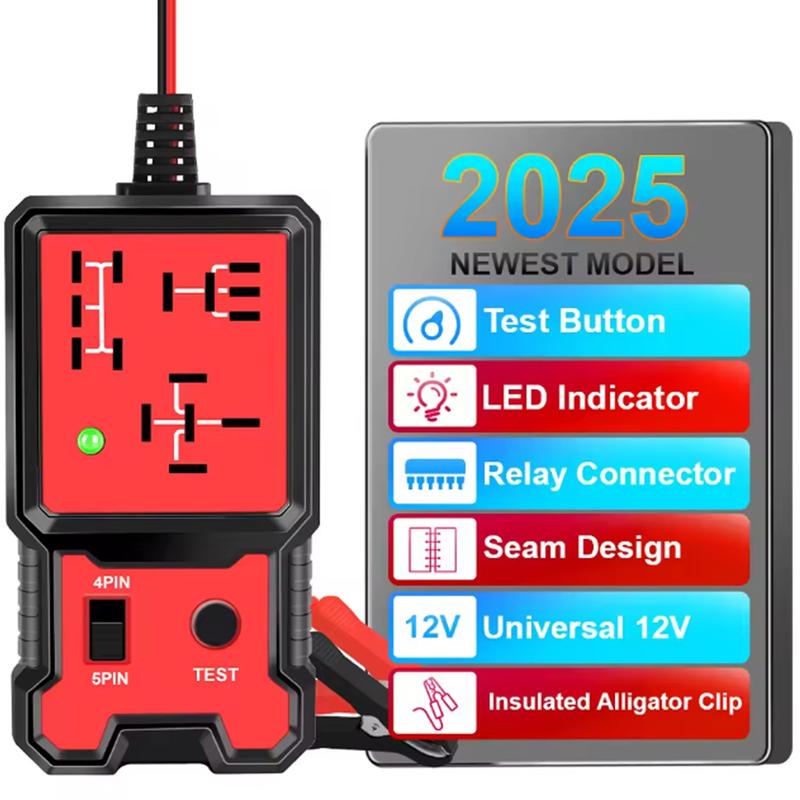 Universal 12V Automotive Relay Tester | LED Diagnostic Tool for Car Battery, Fuse & Voltage Check | Quick Pin Detection