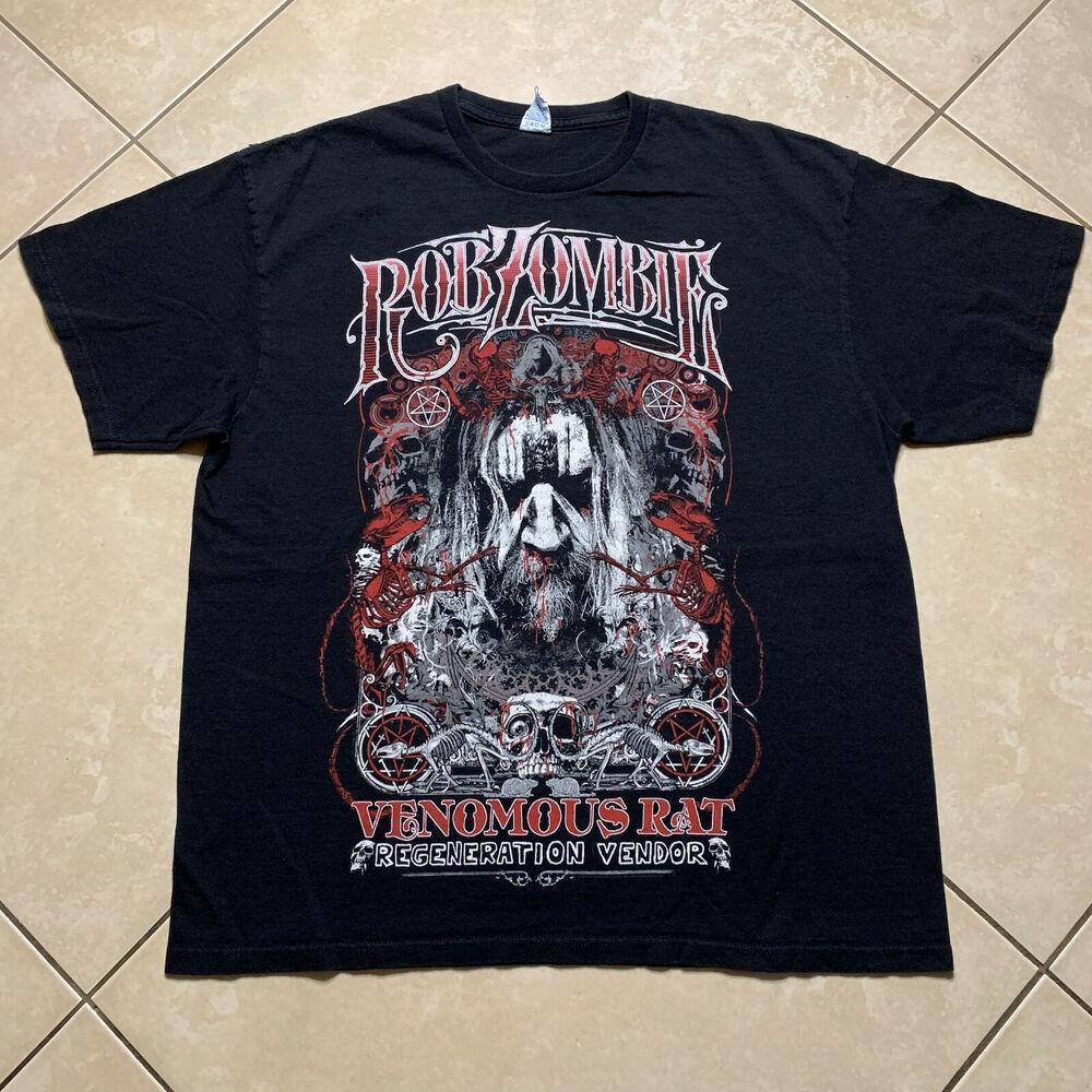 

Футболка унисекс с изображением Роба Зомби Venomous Rat Lp Tour 2013, промо-концерт, метал-рок-группа Us S