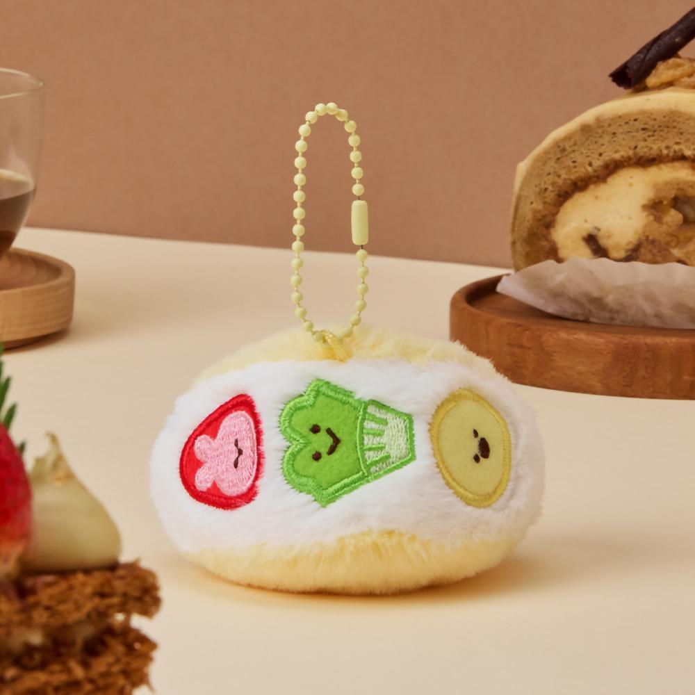 Line Friends minini Dessert Cafe Fruit Sandwich Plush Keychain