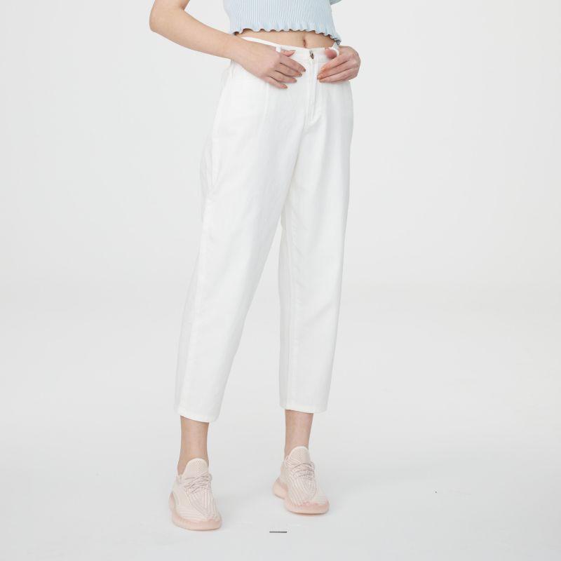 VITABERRY Women's Casual Paper Bag Cropped Denim Jeans