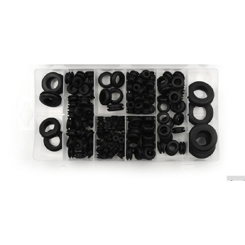 200 Pcs Car Rubber Grommet Electrical Wire Gasket Assortment Set + Storage Case