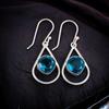 Natural Apatite Gemstone 925 Sterling Silver Jewelry Handcrafted Earrings 1.50" EE-38-12