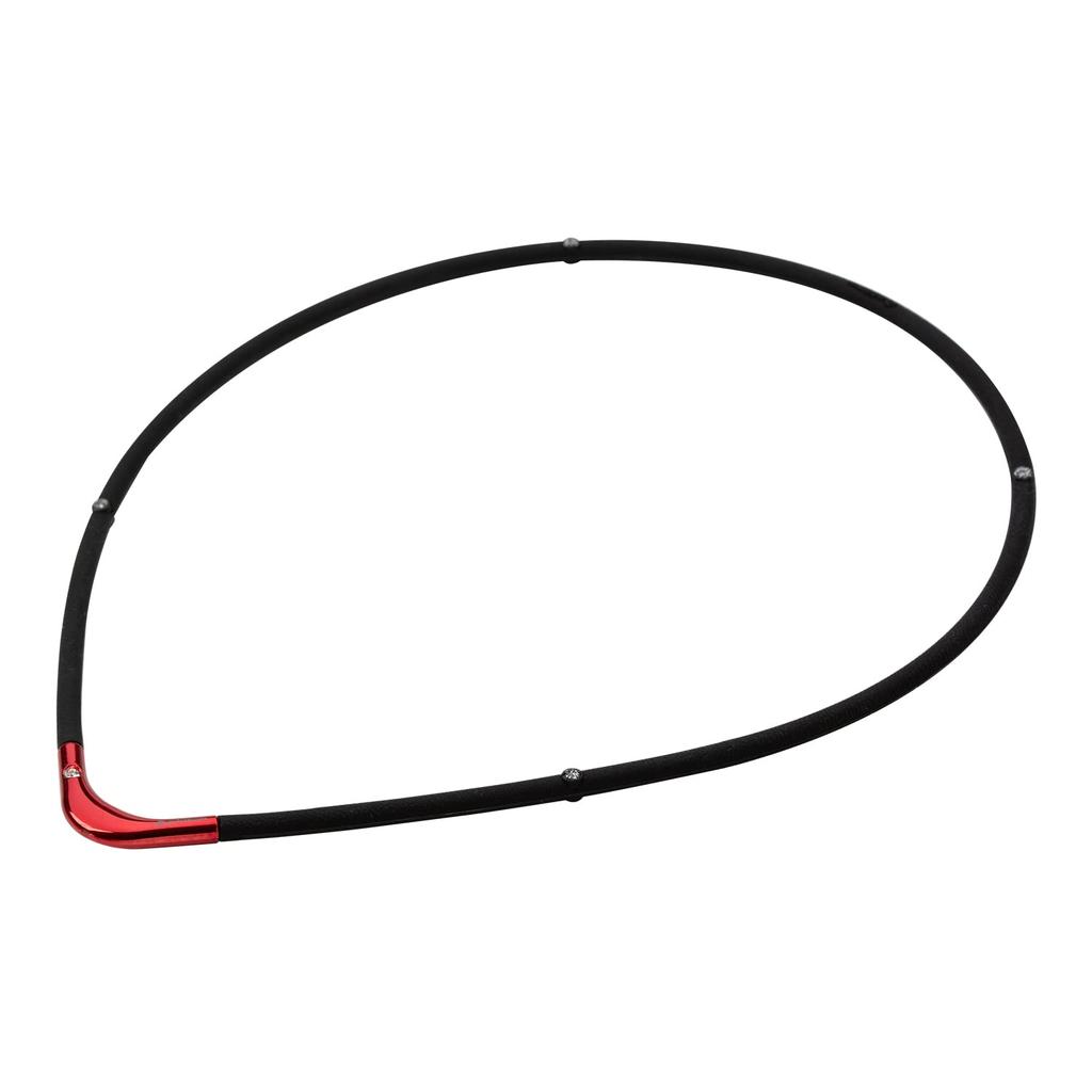 Phiten Necklace RAKUWA Magnetic Titanium Necklace 55cm To Relieve Stiff Blood Men Men Women Women S- Black/Red [Stiff Shoulders] [Stiff Neck]