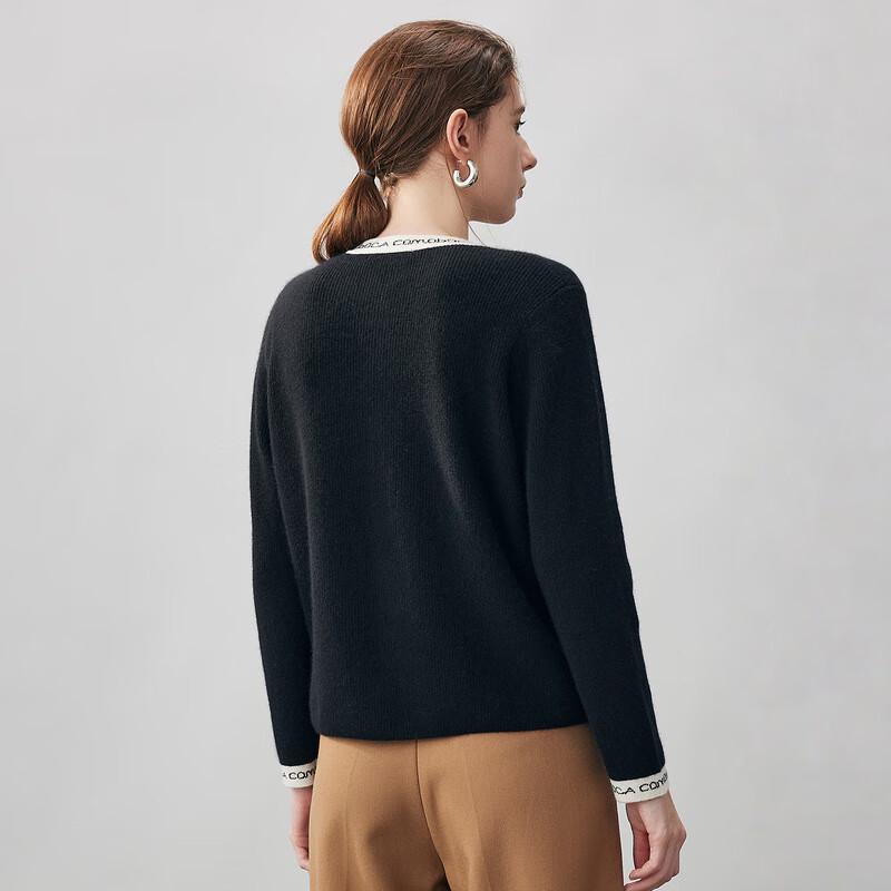 Komonboka Women's Round Neck Thick Cashmere Cardigan