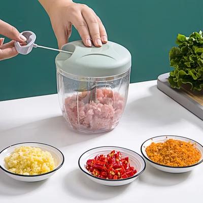 500/900ML Manual Meat Mincer Garlic Chopper Rotate Garlic Press Crusher Vegetable Onion Cutter Kitchen Cooking Accessories