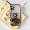 Funny Cute Raccoon Phone Case Phone Case For iPhone 16,15,14,13,12,11,Pro,X,XS,Max,XR,Plus,Mini Soft Black Cover