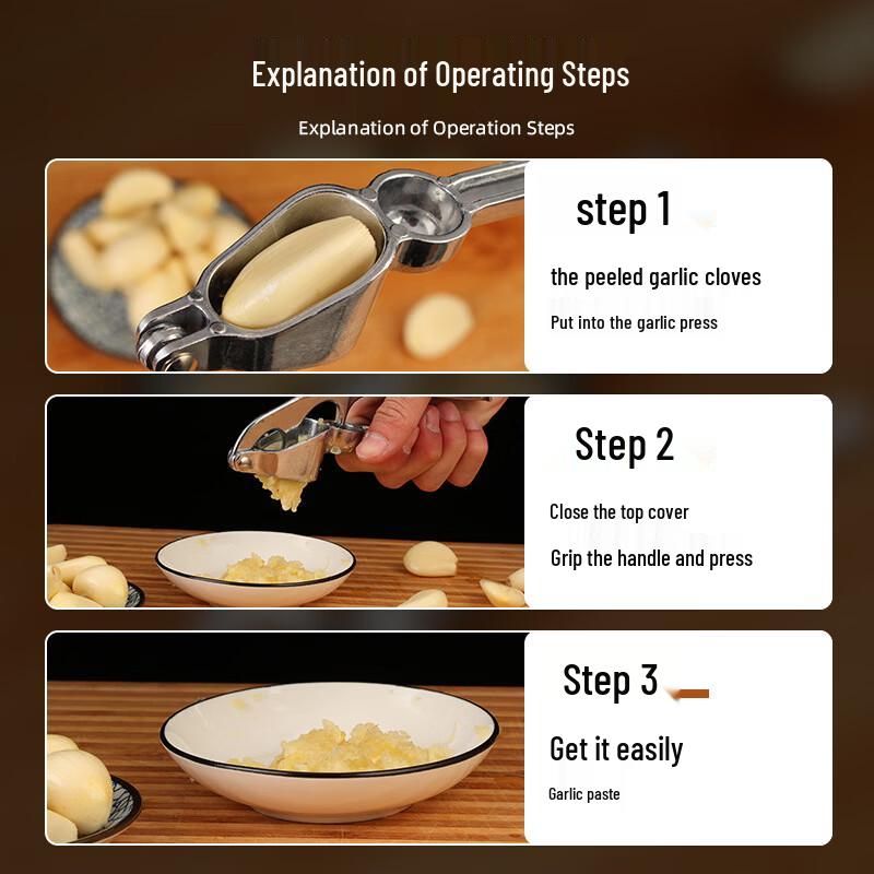 Lilang Aluminum Alloy Multi-functional Garlic Press Set