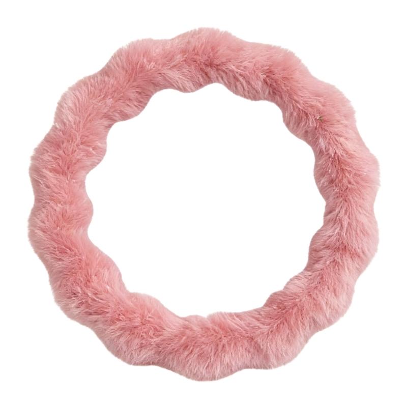 Premium Plüsch Lenkradbezug Für Winterliche Wärme Komfort Und Anti-Rutsch-Griffe Universell 38cm Durchmesser