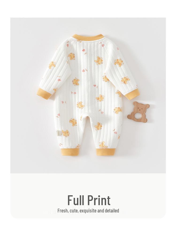 Pure Cotton Quilted Baby Jumpsuit Romper for All Seasons