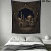 Muslim Wall Tapestry Aesthetic Wall Hanging Printed Fabric Blanket Decorative Tapestries for Bedroom Living Room Home Decor