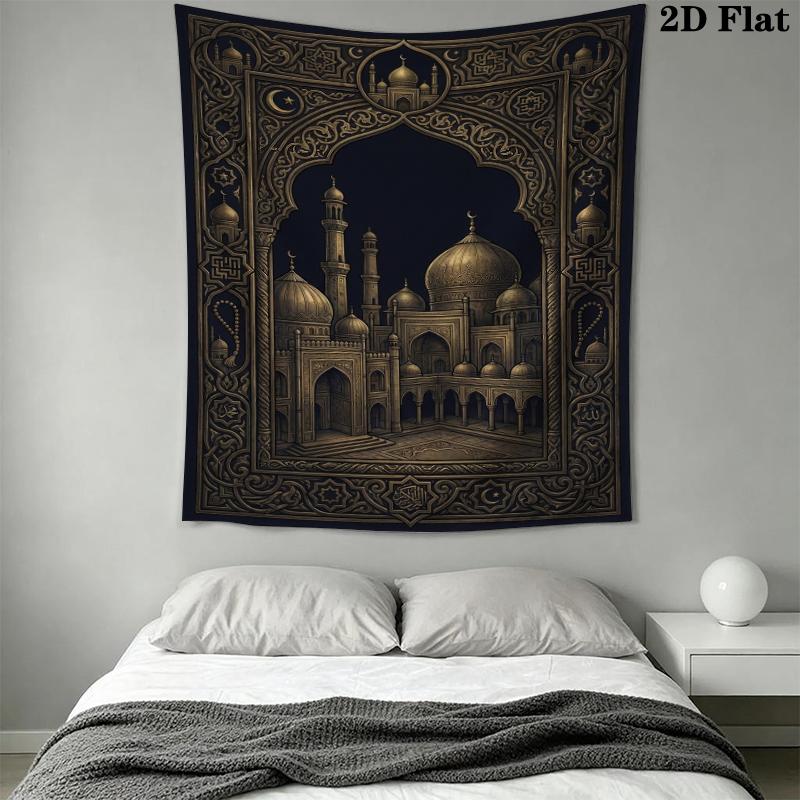 Muslim Wall Tapestry Aesthetic Wall Hanging Printed Fabric Blanket Decorative Tapestries for Bedroom Living Room Home Decor