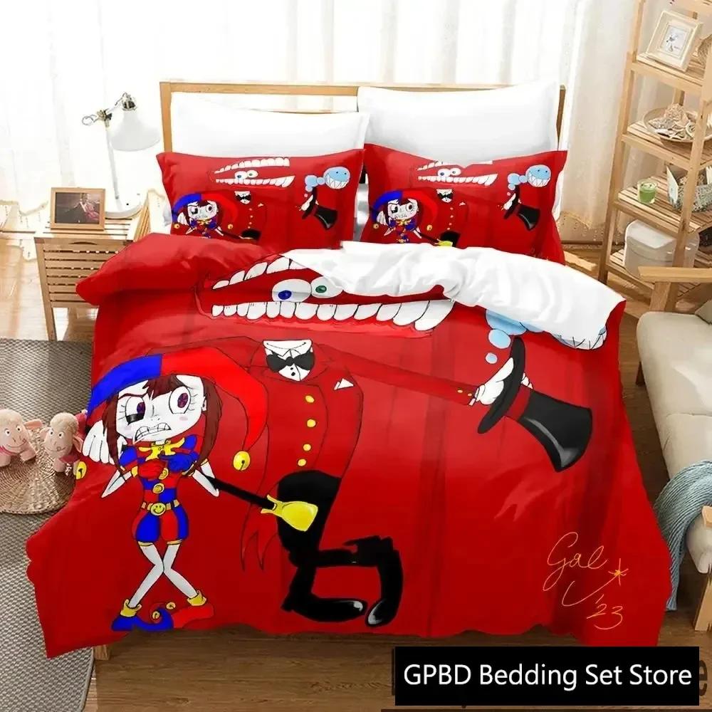 Luxury New 3D Print Cartoon Amazing Digital Circus Bedding Set Double Twin King Duvet Cover Pillowcase Boys Girls Adults Bedroom
