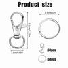 100PCS Keychain Hooks with 50pcs Key Rings 50pcs Swivel Lobster Claw Clasps for Keychain Clip Lanyard, Jewelry Making, Crafts