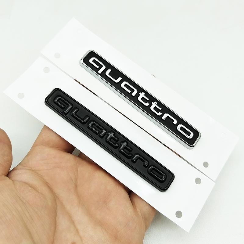 3D ABS Černé Logo Quattro Znak Nálepka Odznak na Auto Pro Audi A3 A5 A4 A6 A7 A8 A1 A2 S3 S4 TT Q3 Q7 Q5 Quattro Nálepka Příslušenství