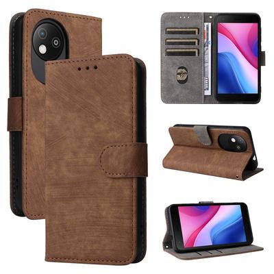 Flip-Cover für ZTE Blade A35 Lite/A35 Core, PU-Telefonhülle, Rundumschutz, stoßfest mit [RFID-Blockierung]