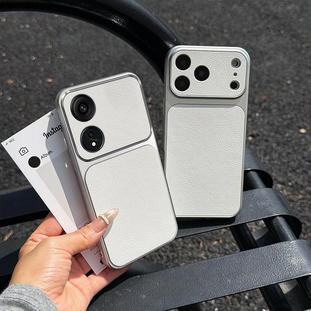 Coque pour OPPO A78 5G, 78 4G Transformée en Design Série 17 Coque en Cuir de Luxe avec Cache Fenêtre Grande Caméra