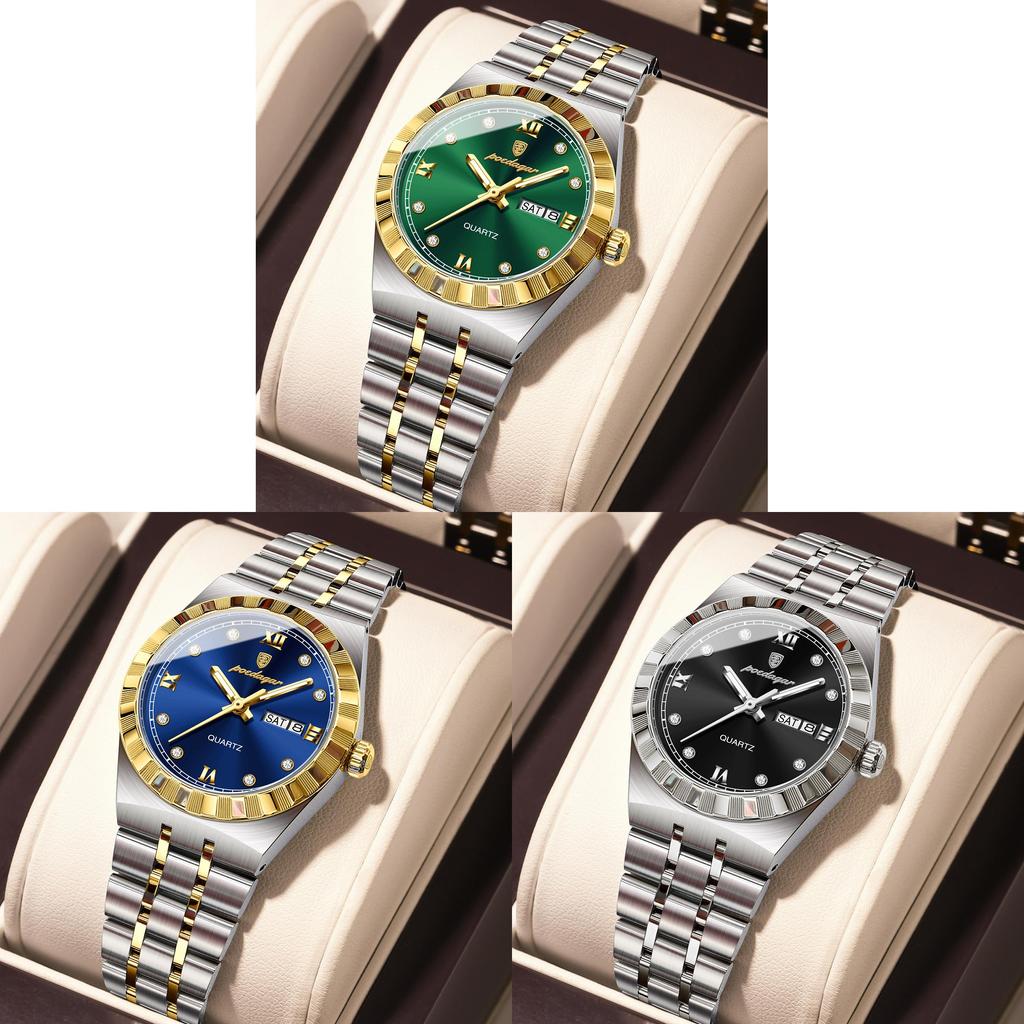 Reloj Suizo Impermeable para Mujer Con Doble Calendario Movimiento de Cuarzo Para Mujeres de Negocios