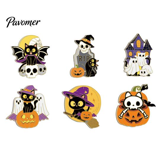 Funny Holiday Gift for Kids 6 Pcs Halloween Refrigerator Magnets, Grim Reaper Pumpkin Skull Ghost Magnetic Note Holders Iron Doors Reusable