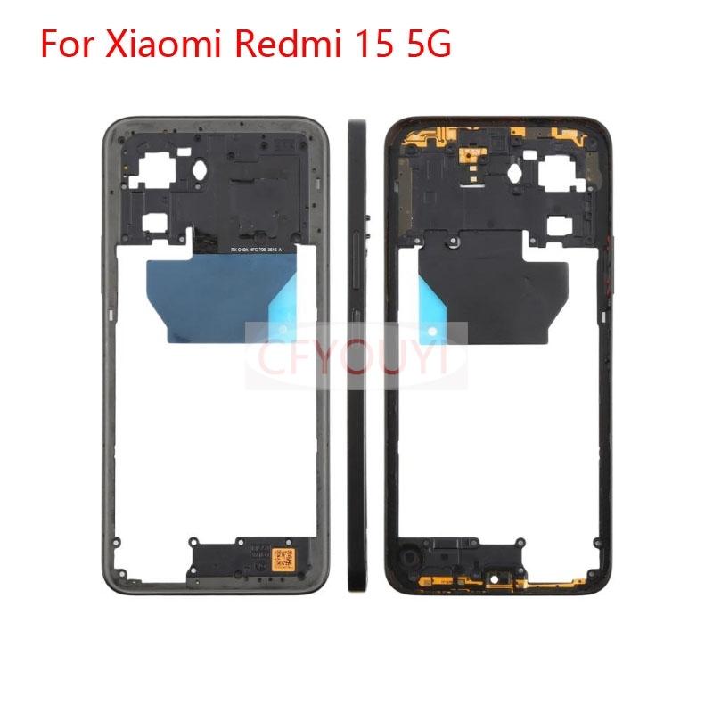 For Xiaomi Redmi 15 5G Middle Frame Bezel Plate Back Housing Replacement Part