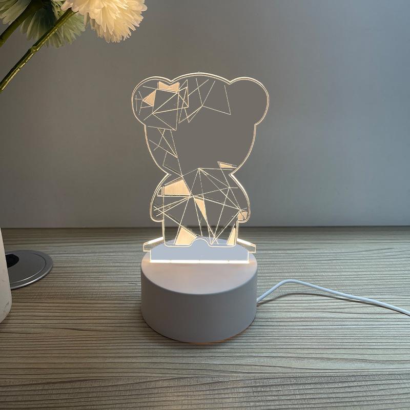 

Креативный сопровождающий подарок для рук, 3D маленький ночник, настольный декоративный светильник, атмосферная лампа, подарочная прикроватная светящаяся атмосфера Warm White